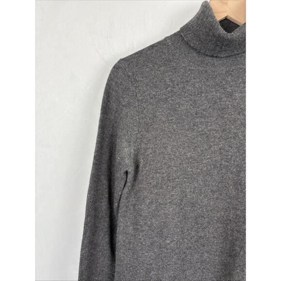 Forte Cashmere Turtleneck Sweater Dress Size Small Gray Minimalist Quiet Luxury - Picture 5 of 14